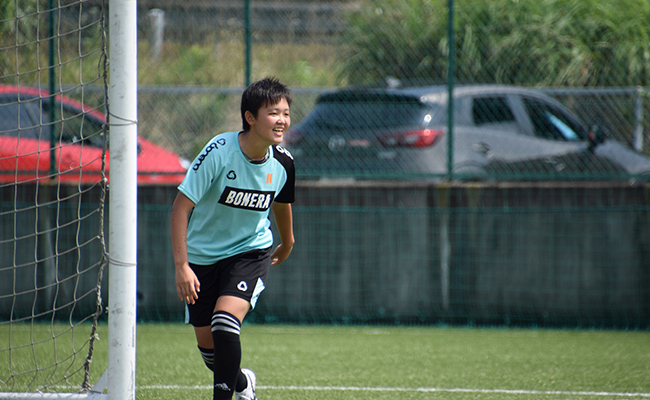 愛知東邦大学女子サッカー部の神谷千菜(ちいな)さん(人間健康学部2年生)